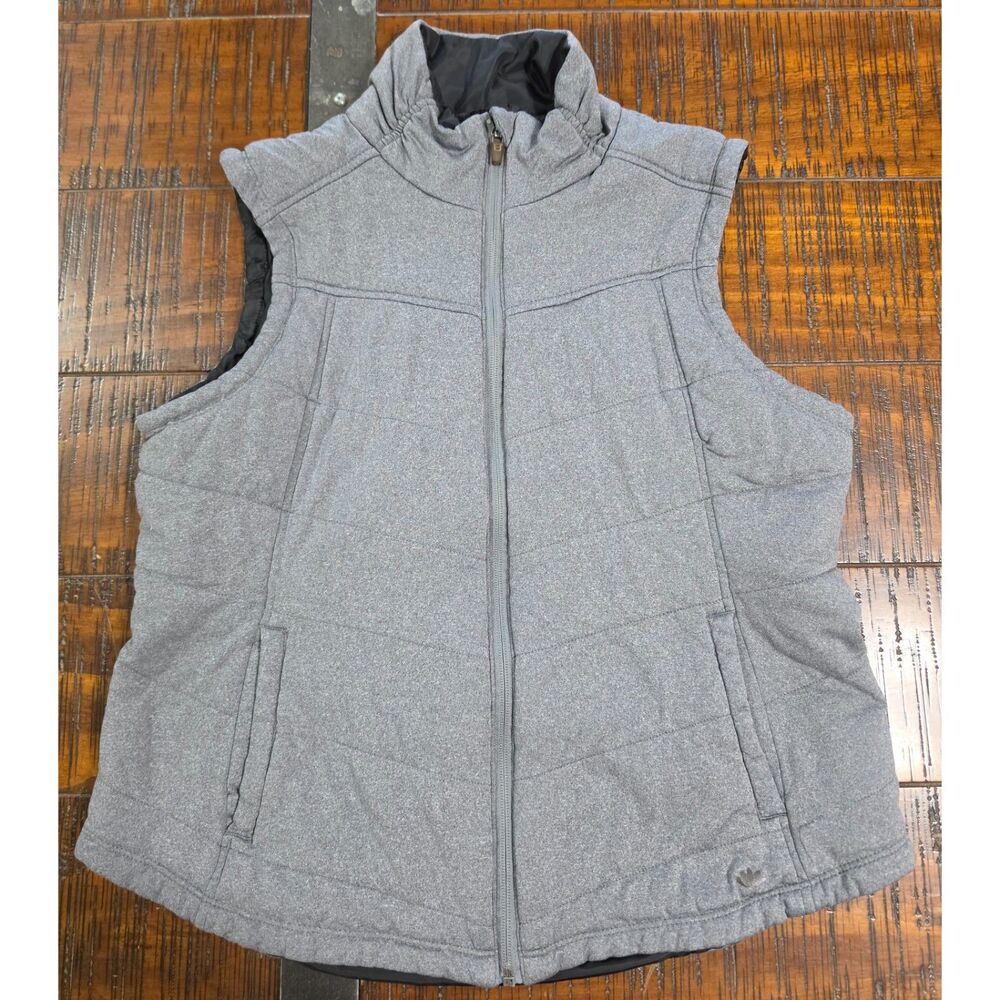 Studio by Energy Zone Womens Gray Puffer Vest Size Large